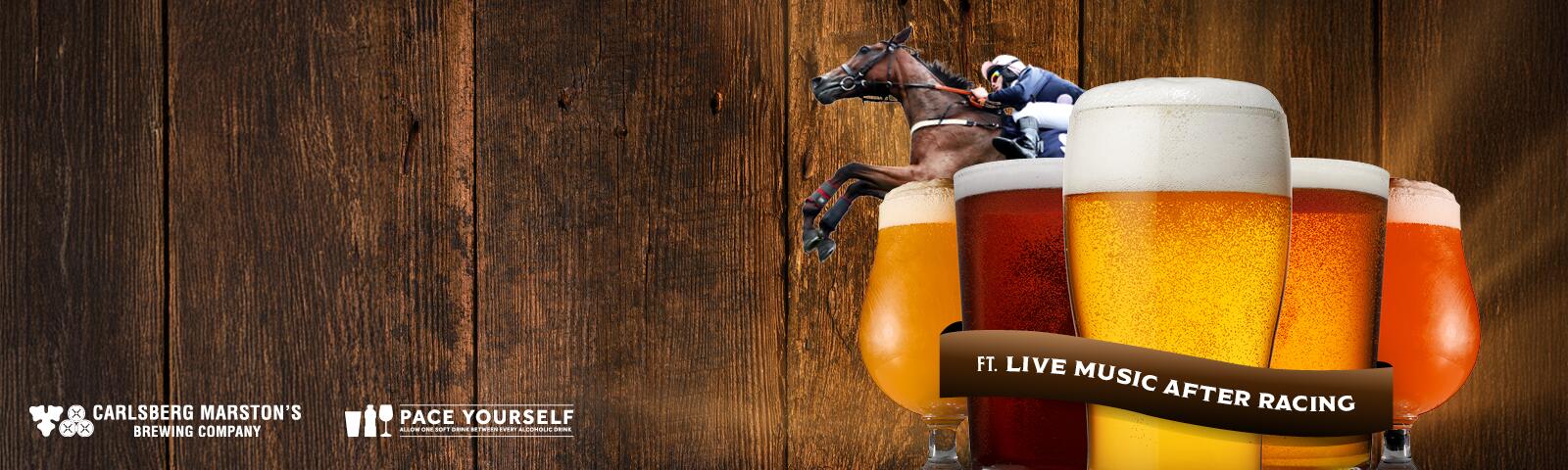 Join us for Beer Festival Raceday at Uttoxeter Racecourse on Saturday 15th November featuring, beers, racing and live music!